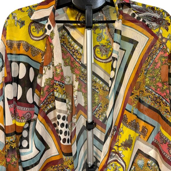 NWT TIMNG Boho deco art Colorful blouse Size Small - Picture 6 of 7